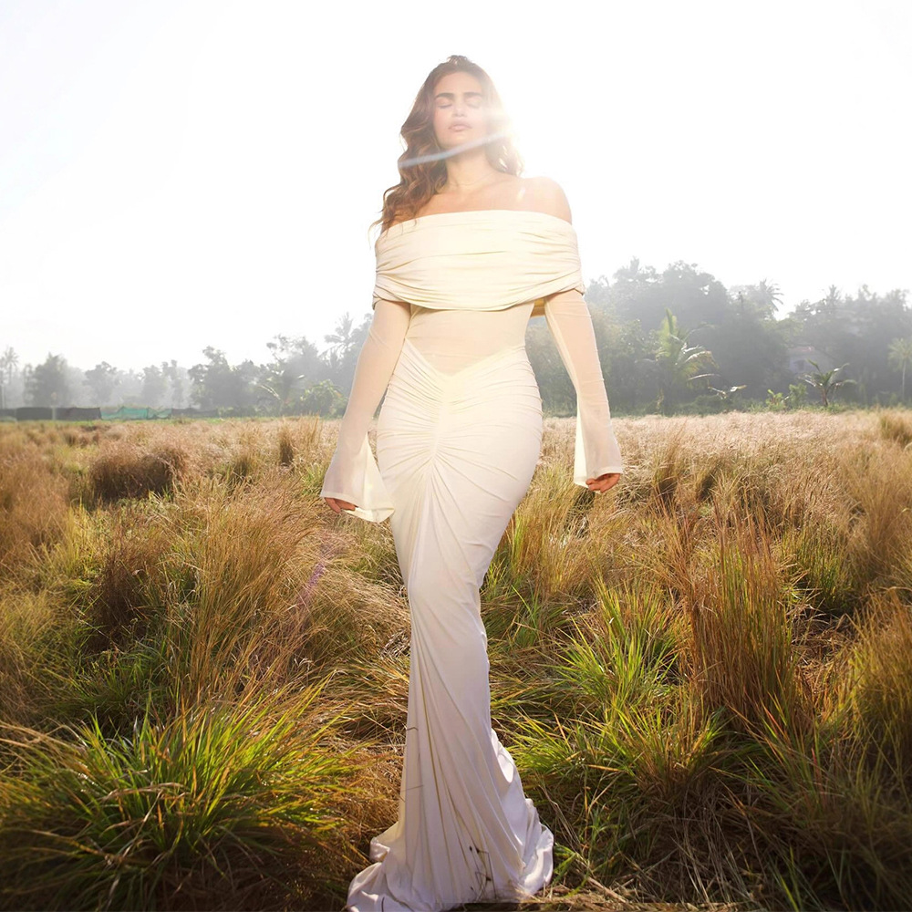 Beige vrouwen galajurk sexy of - Women'S Formal Wear For A Wedding Guest recensie en prijs