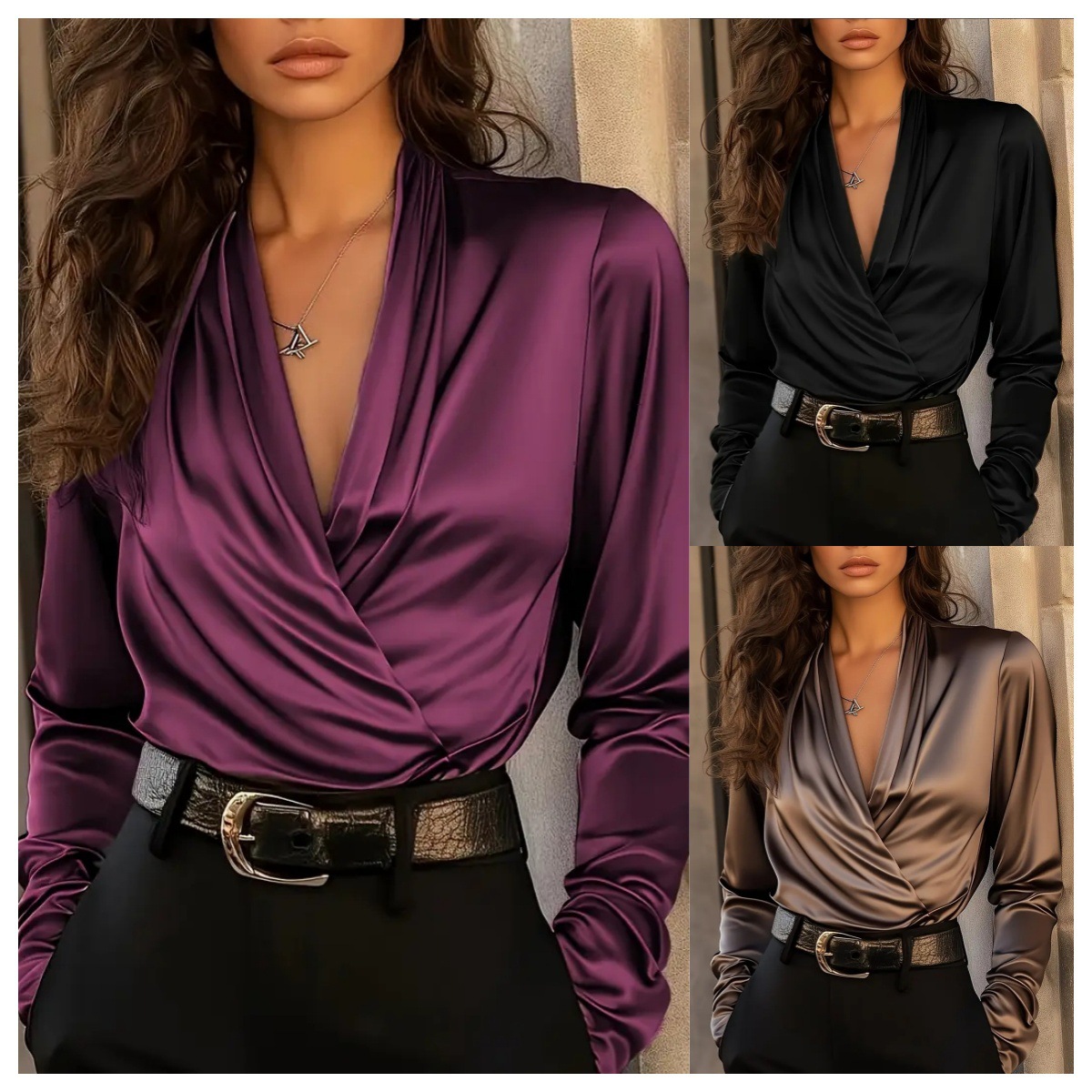 Chique, volwassen stijl satijn - Women Formal Office Wear Tops recensie en prijs