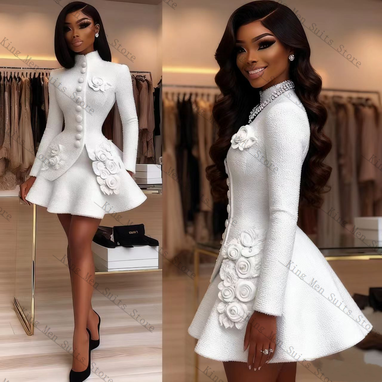 Luxe Witte Vrouwen Pak Set 2 S - Women'S Formal Wear For A Wedding Guest recensie en prijs