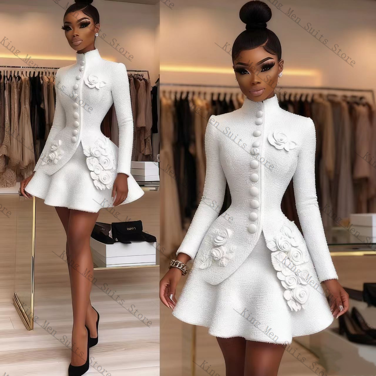 Luxe Witte Vrouwen Pak Set 2 S - Women'S Formal Wear For A Wedding Guest recensie en prijs