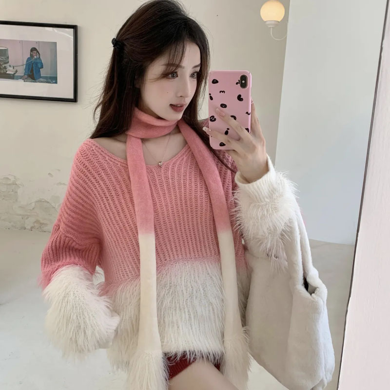 Dames Gradiënt V-hals Trui Ner - Cashmere Sweater Formal recensie en prijs