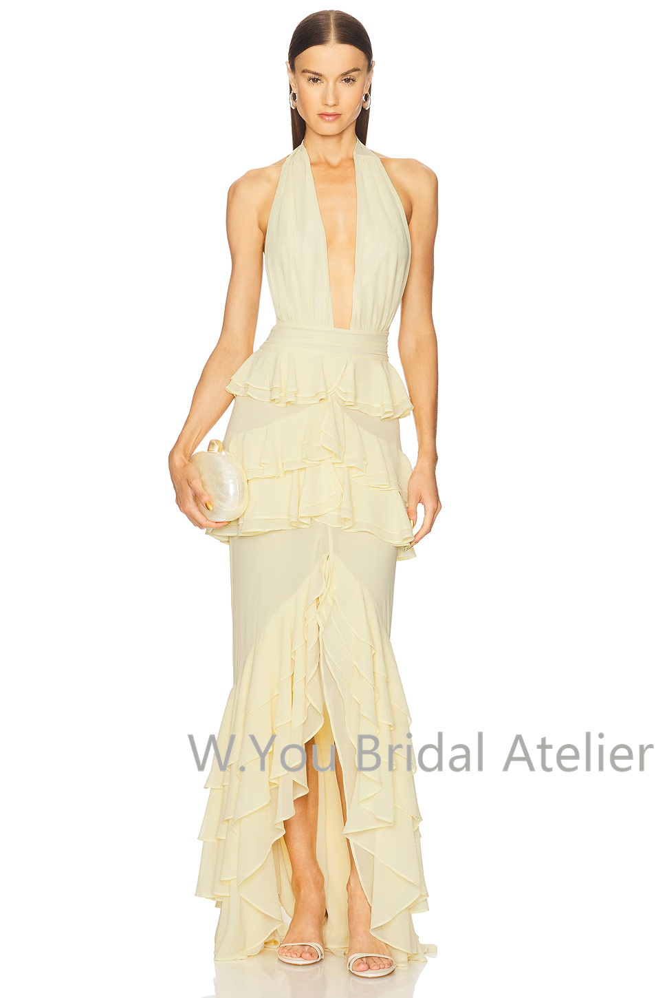 Avondjurken Diepe V-hals Halte - Women'S Formal Wear For A Wedding Guest recensie en prijs