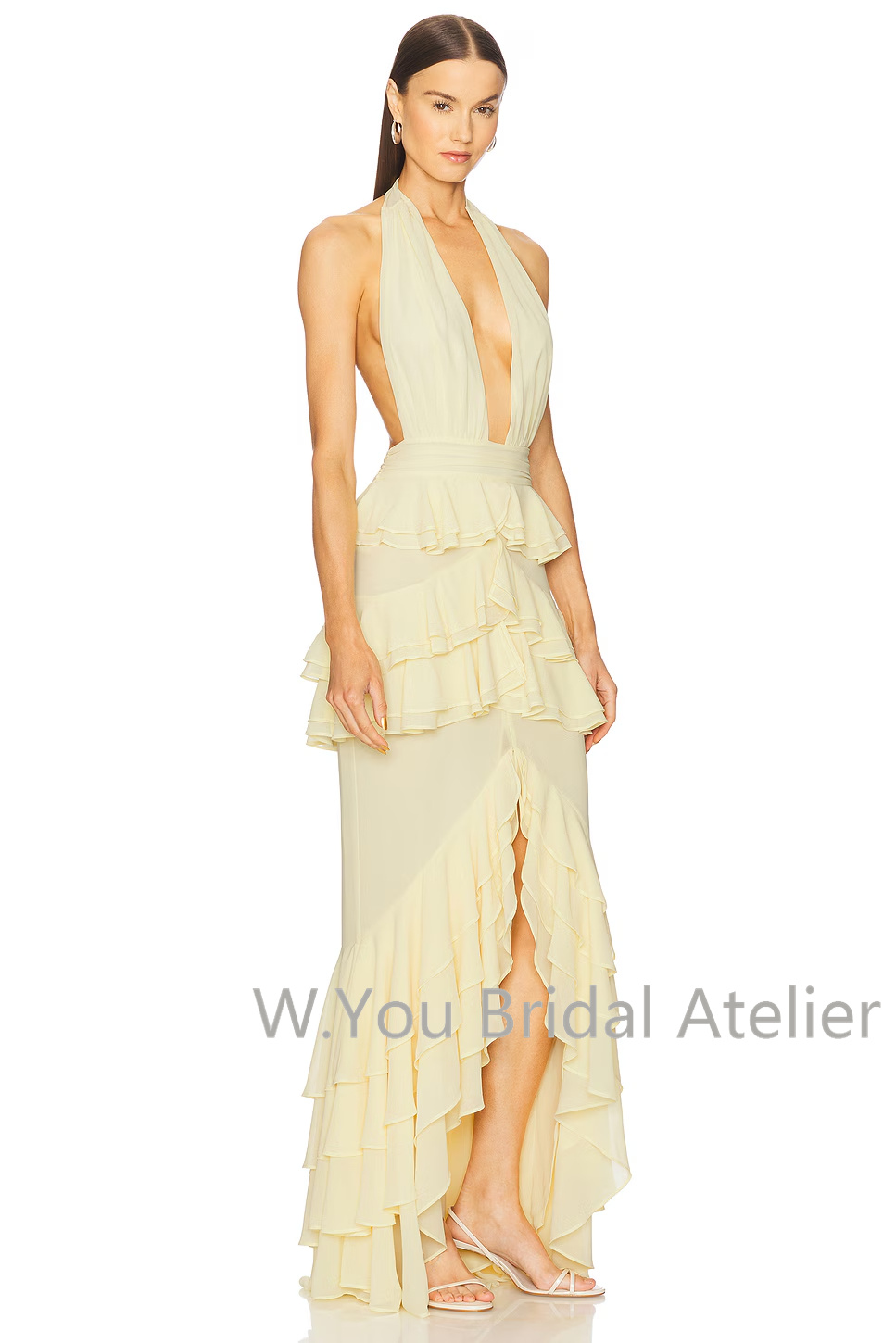 Avondjurken Diepe V-hals Halte - Women'S Formal Wear For A Wedding Guest recensie en prijs