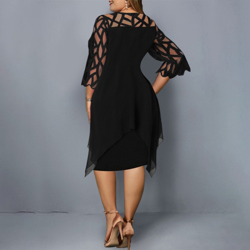 Nieuwe elegante kant mesh plus - Women Formal Office Wear Tops recensie en prijs