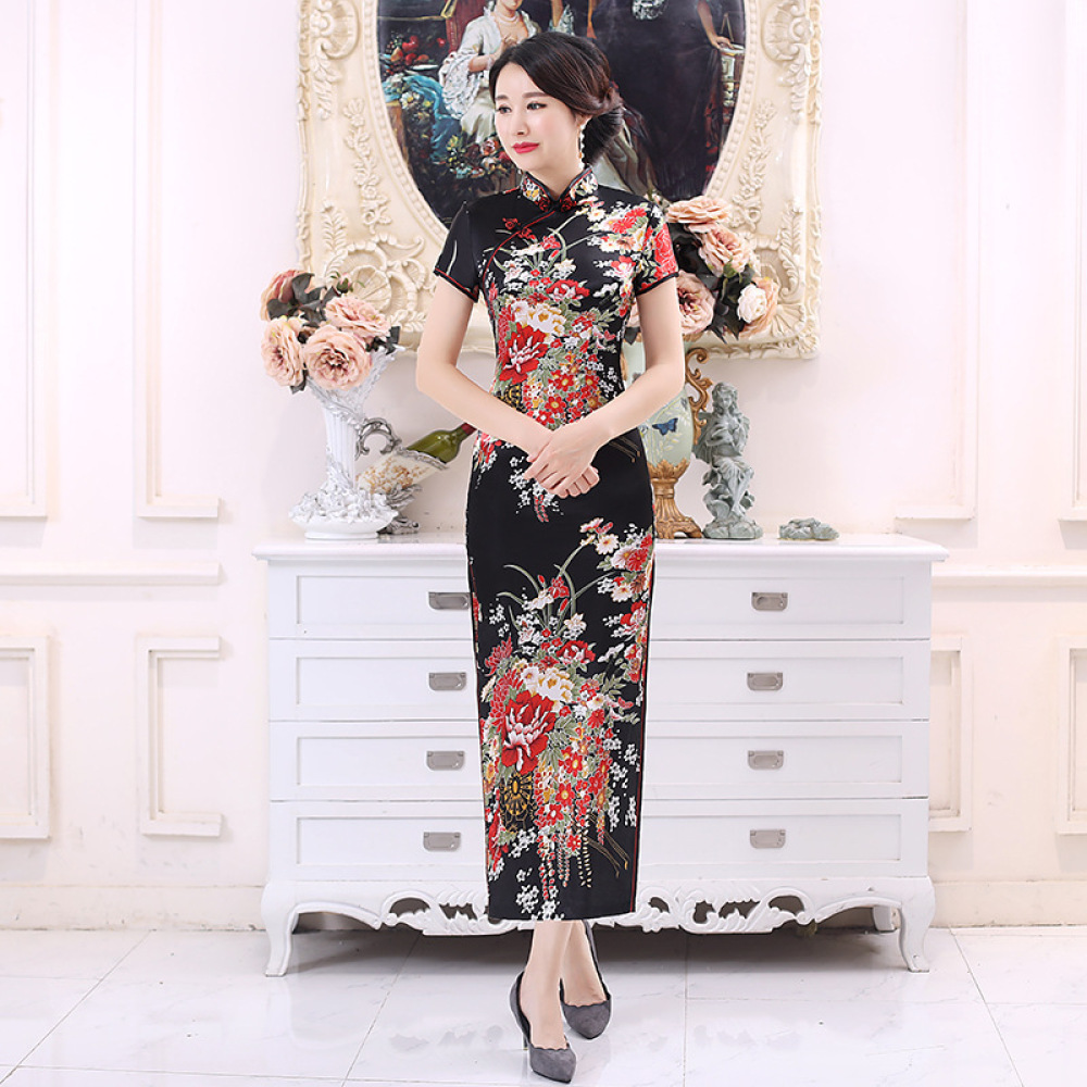 Klassieke satijnen cheongsam l - Formal Wear Gowns For Women recensie en prijs
